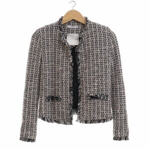 MANGO KNIT TWEED BLAZER BLACK WHITE SIZE US XXS